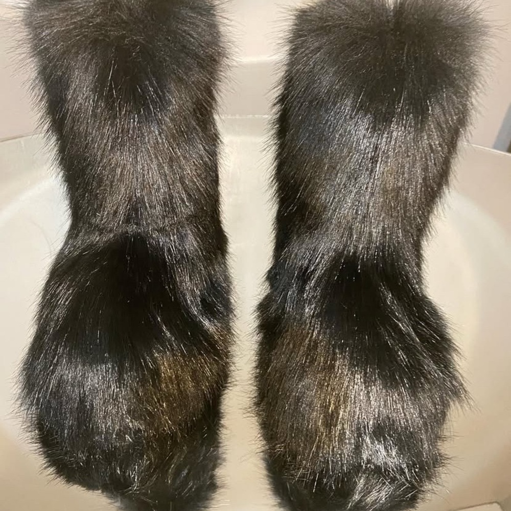 Faux Fur Black Boots